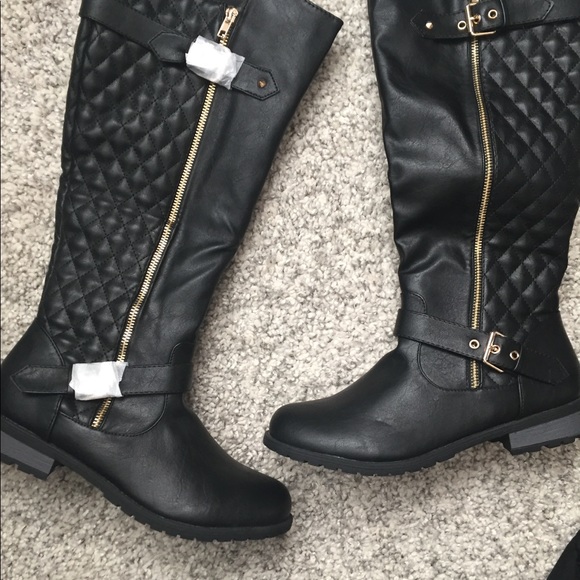 other Shoes - Women's size 11 quilted moto boots . Brand new !